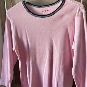 FINAL MARKDOWN Three Hearts Pink Long Sleeve  Tee xl